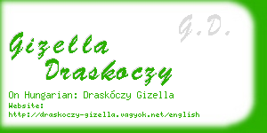 gizella draskoczy business card